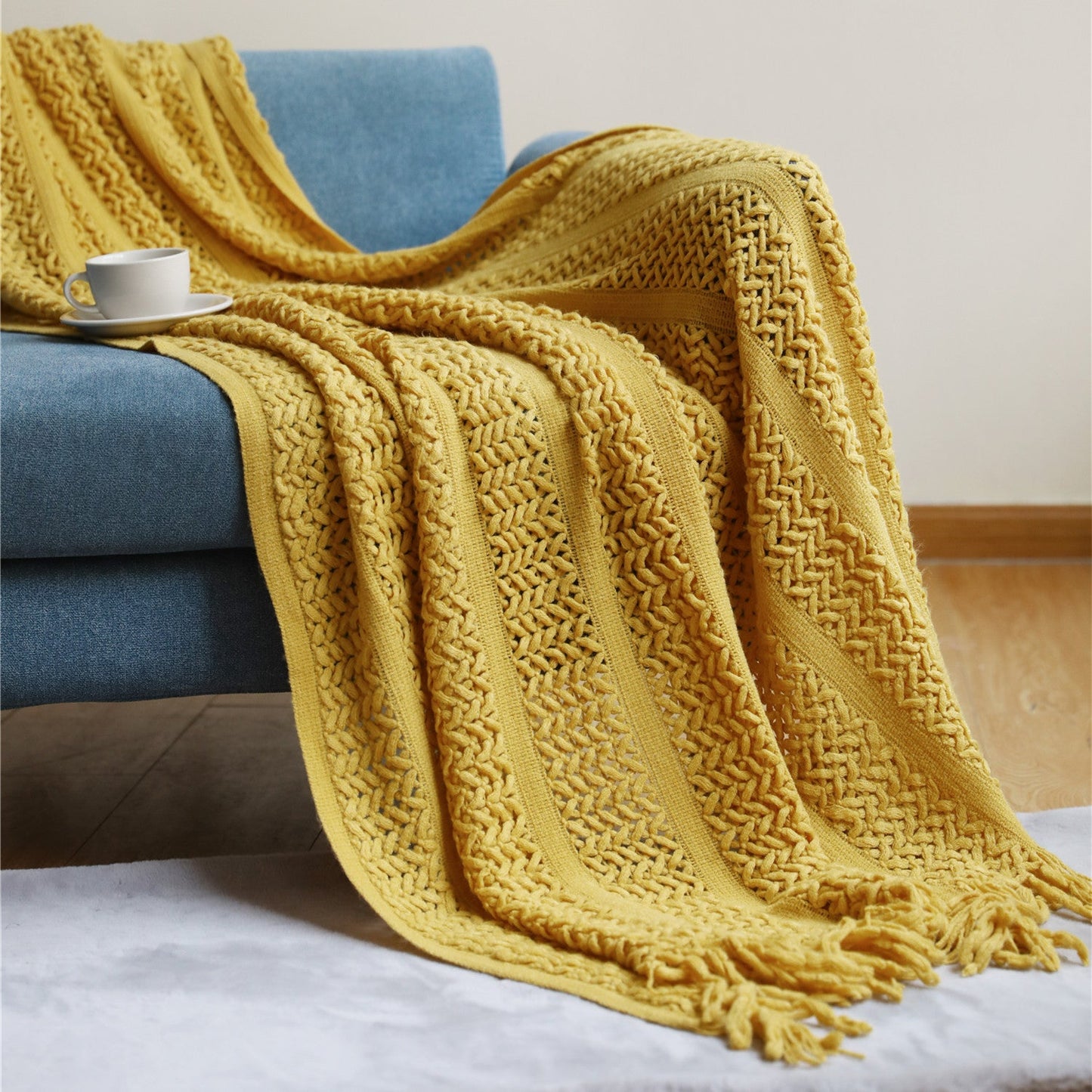 Knitted Sofa Blanket