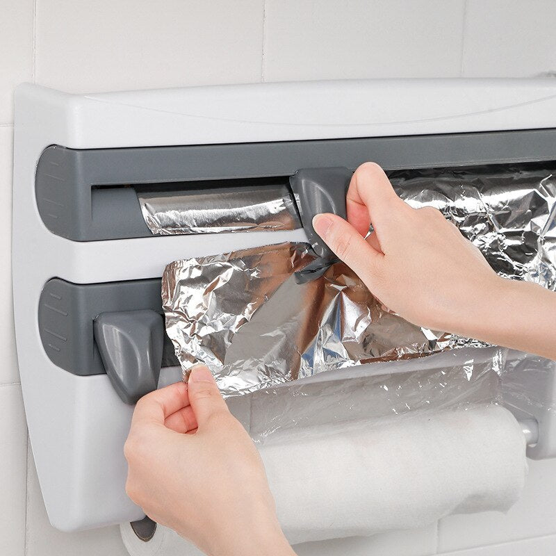 3-in-1 Foil Cutter and Kitchen Roll Holder
