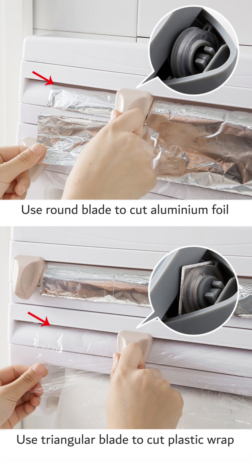 3-in-1 Foil Cutter and Kitchen Roll Holder