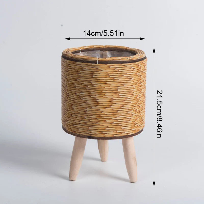 Rattan Wooden Plant Basket
