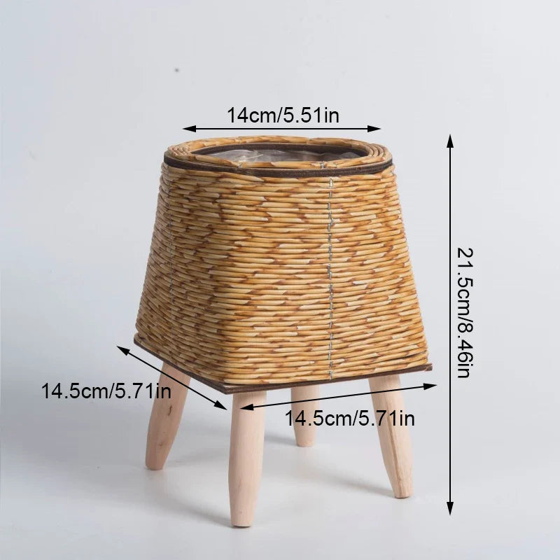 Rattan Wooden Plant Basket