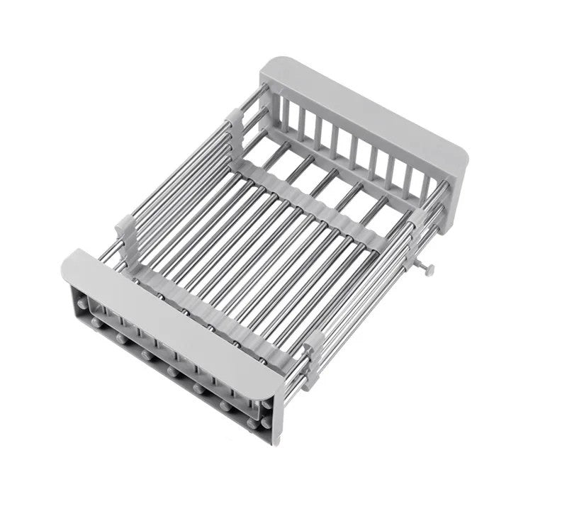 Metal grill rack on a white background