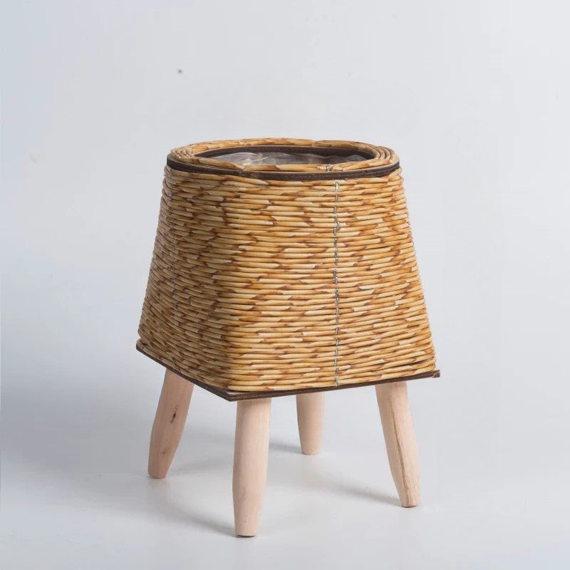 Rattan Wooden Plant Basket