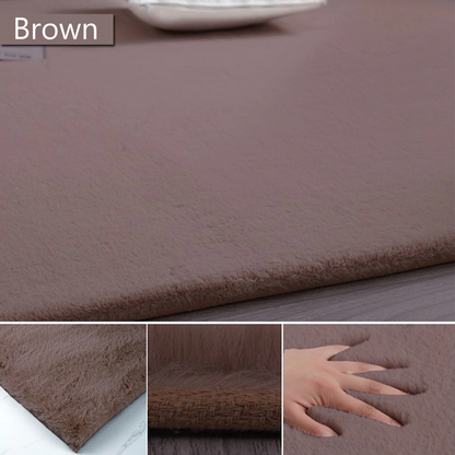 Soft Faux Rabbit Fur Rug