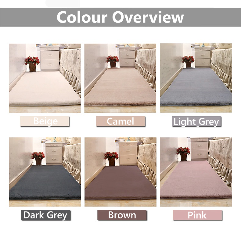 Soft Faux Rabbit Fur Rug