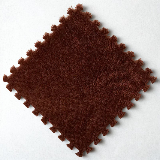 Brown textured square tile on a white background