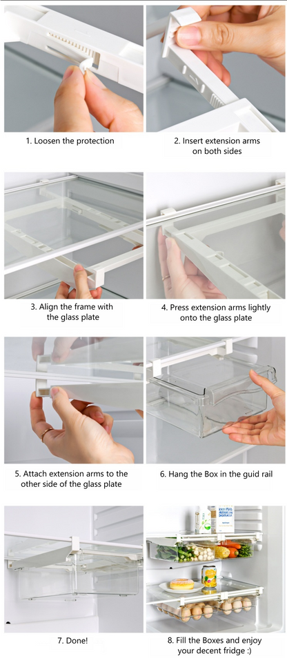 Transparent Refrigerator Organizer Drawer