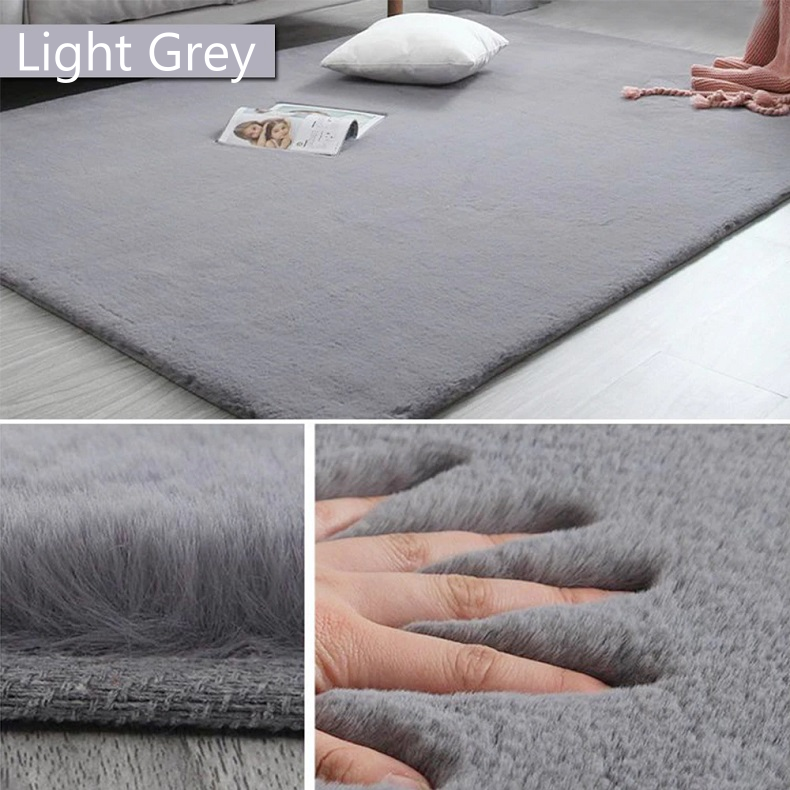 Soft Faux Rabbit Fur Rug