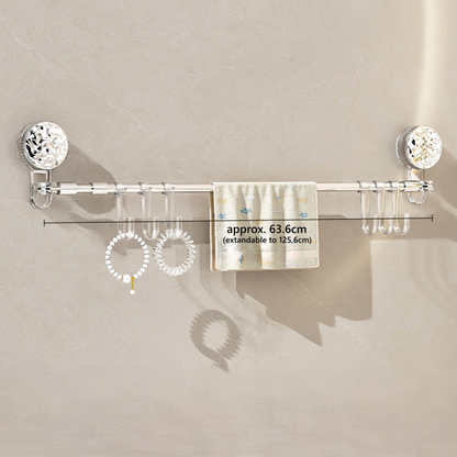 Telescopic Bathroom Rod with Hooks without screws