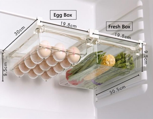 Transparent Refrigerator Organizer Drawer