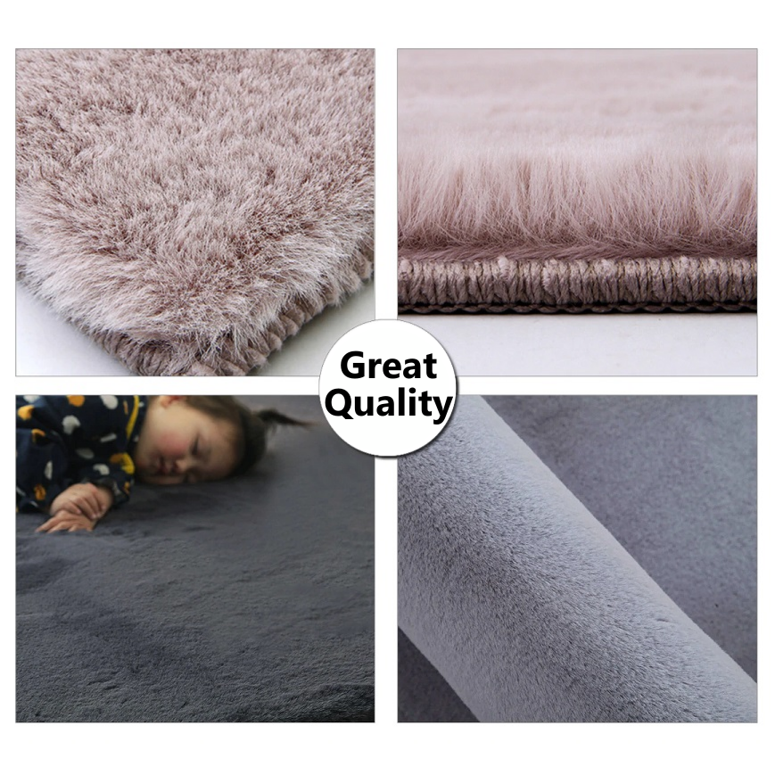 Soft Faux Rabbit Fur Rug