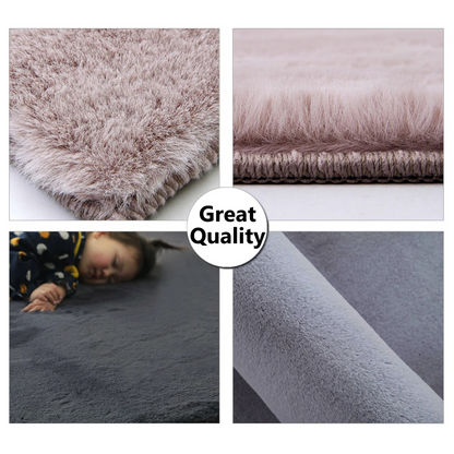 Soft Faux Rabbit Fur Rug