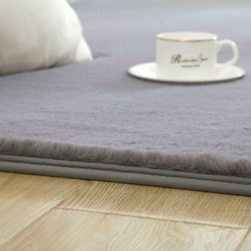 Soft Faux Rabbit Fur Rug