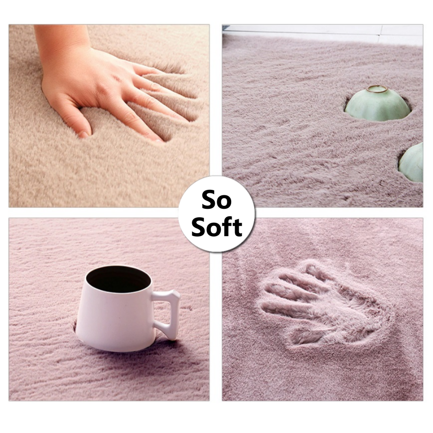 Soft Faux Rabbit Fur Rug